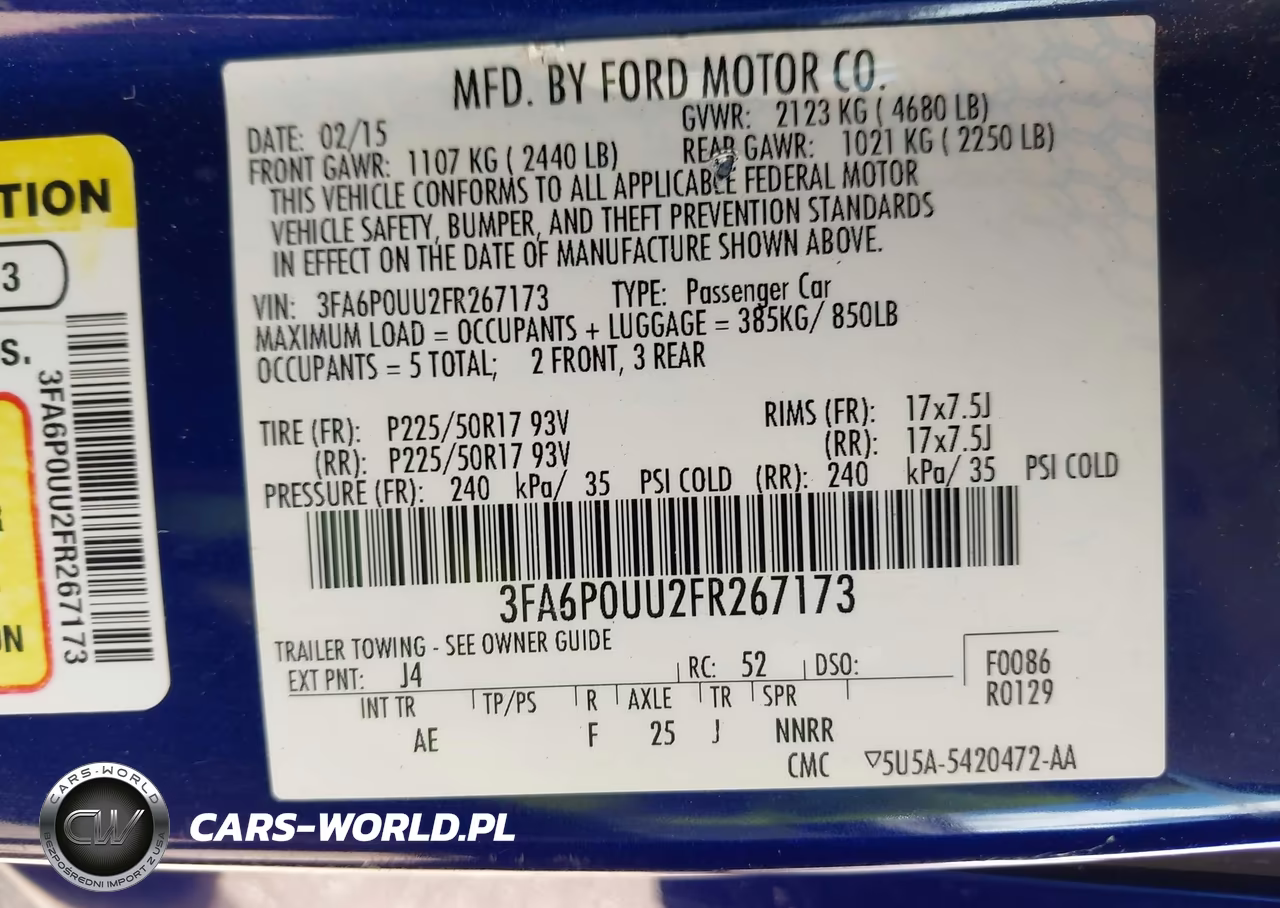 2015 Ford Fusion Hybrid S VIN:3FA6P0UU2FR267173 - 9