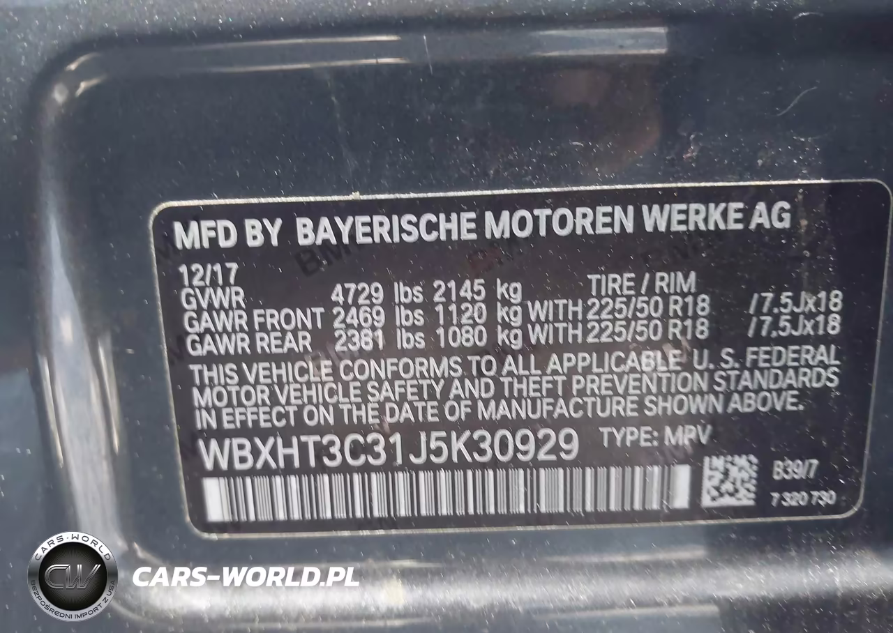 2018 BMW X1 xDrive28I VIN:WBXHT3C31J5K30929 - 9