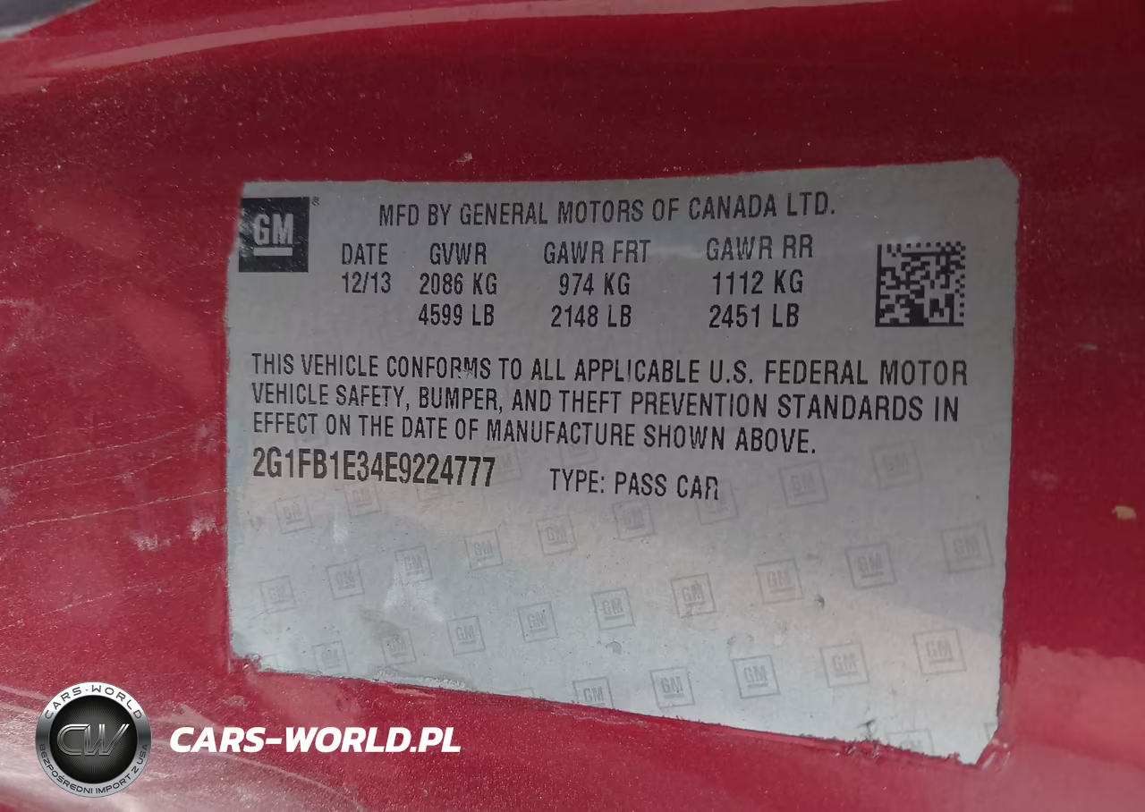 2014 Chevrolet Camaro 1Lt VIN:2G1FB1E34E9224777 - 9