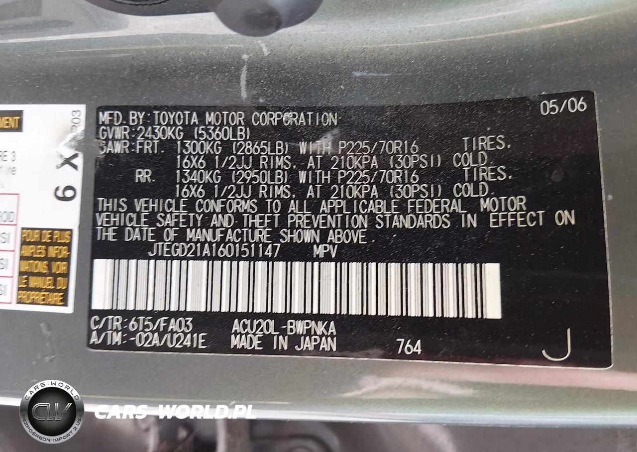 2006 Toyota Highlander VIN:JTEGD21A160151147 - 9