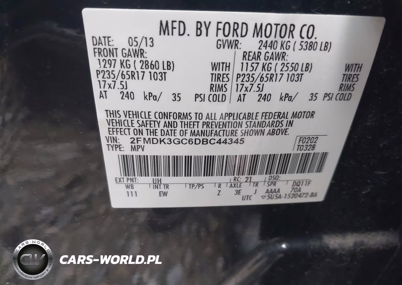 2013 Ford Edge Se VIN:2FMDK3GC6DBC44345 - 9