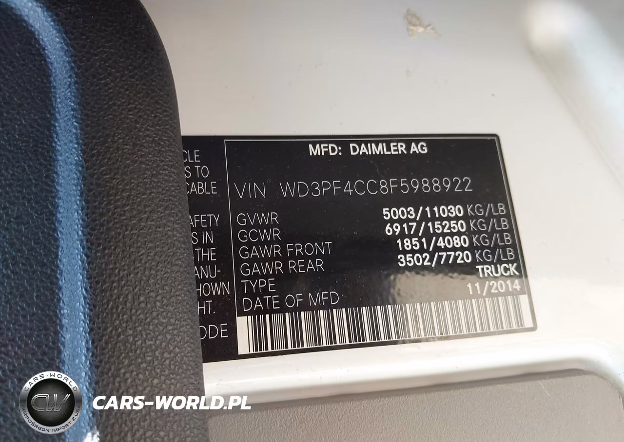 2015 Mercedes-Benz Sprinter 3500 High Roof VIN:WD3PF4CC8F5988922 - 9