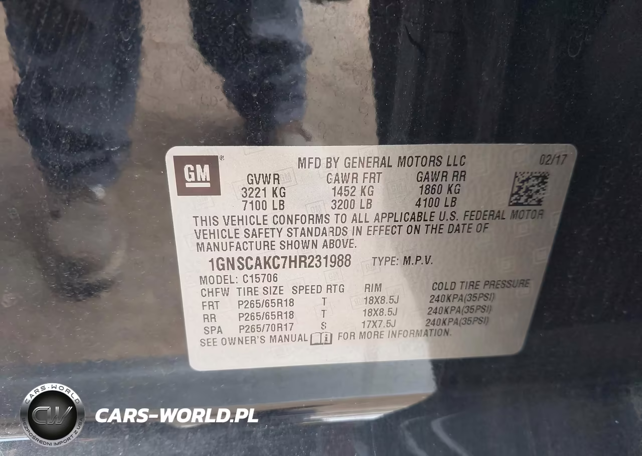2017 Chevrolet Tahoe Ls VIN:1GNSCAKC7HR231988 - 9