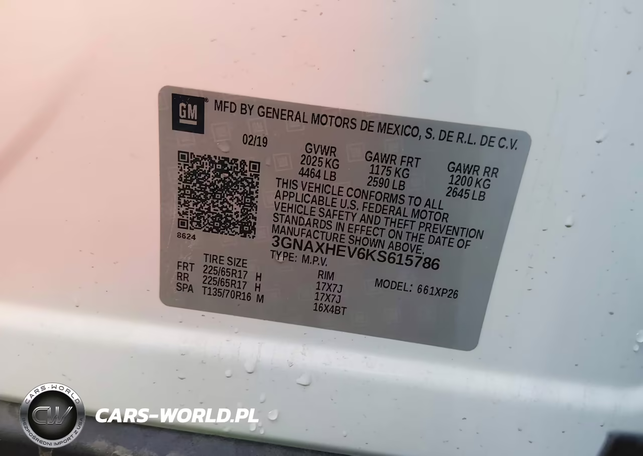 2019 Chevrolet Equinox Ls VIN:3GNAXHEV6KS615786 - 9