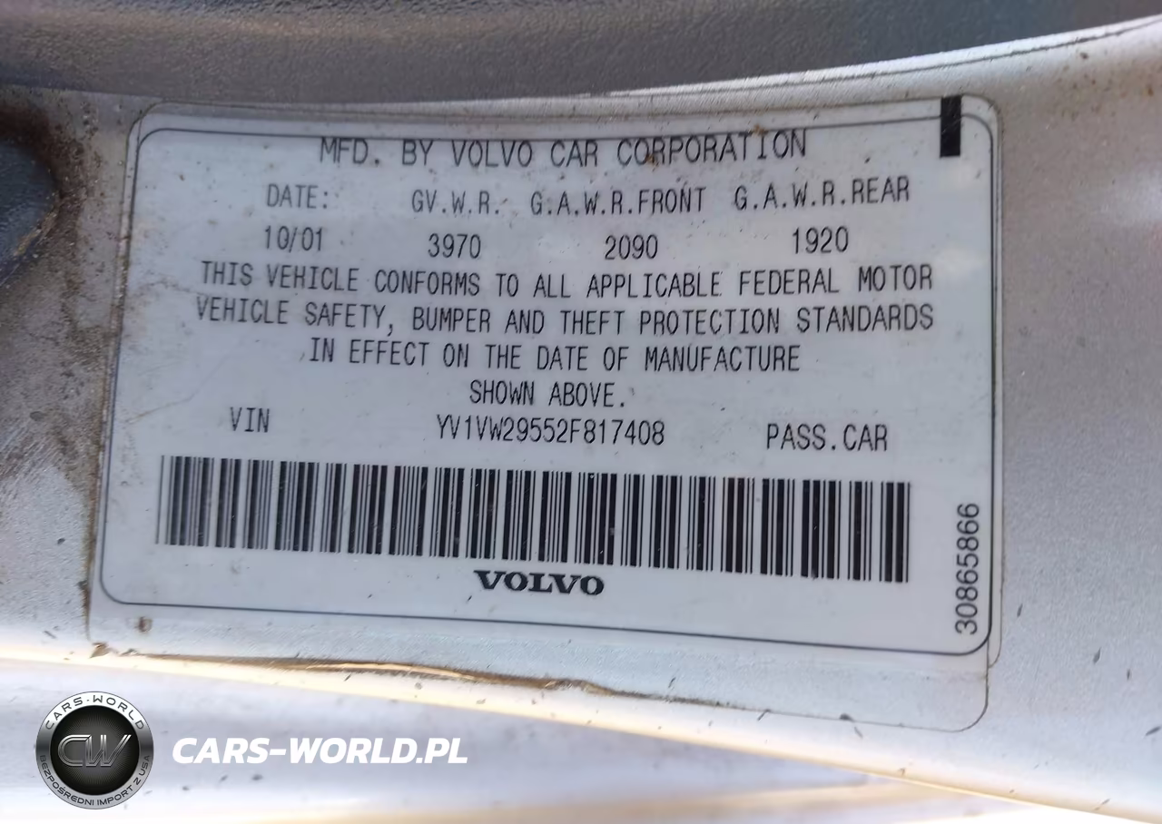 2002 Volvo V40 A VIN:YV1VW29552F817408 - 9