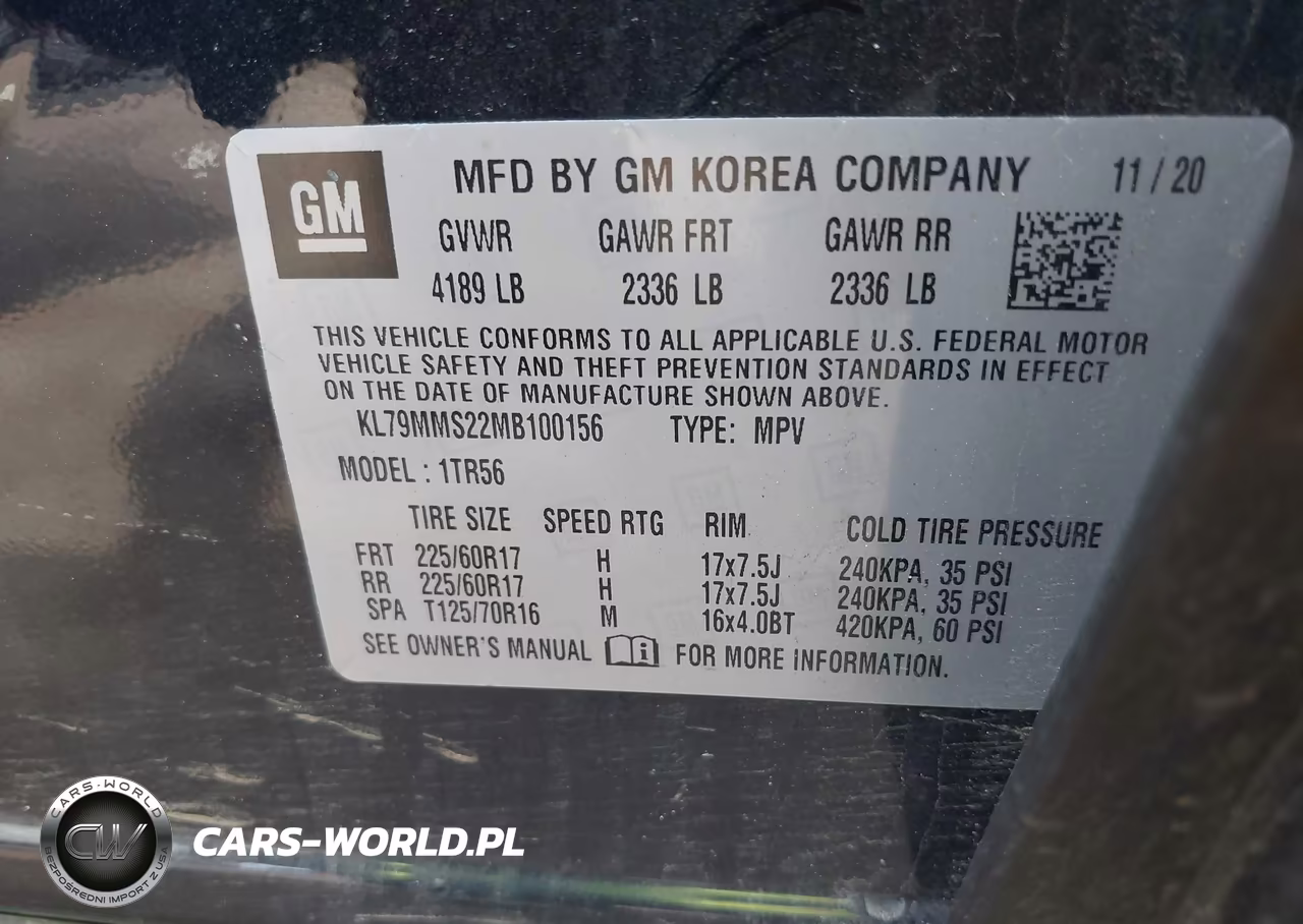 2021 Chevrolet Trailblazer Fwd Ls VIN:KL79MMS22MB100156 - 9