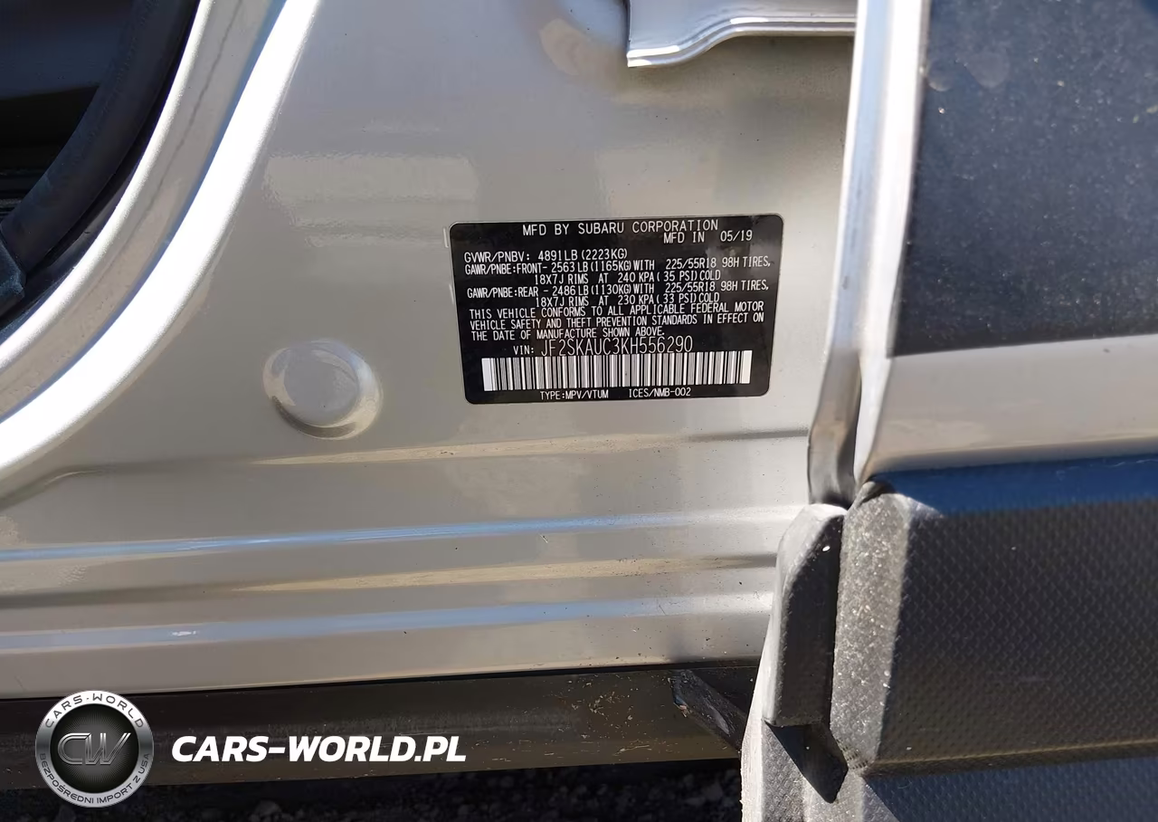 2019 Subaru Forester Limited VIN:JF2SKAUC3KH556290 - 9