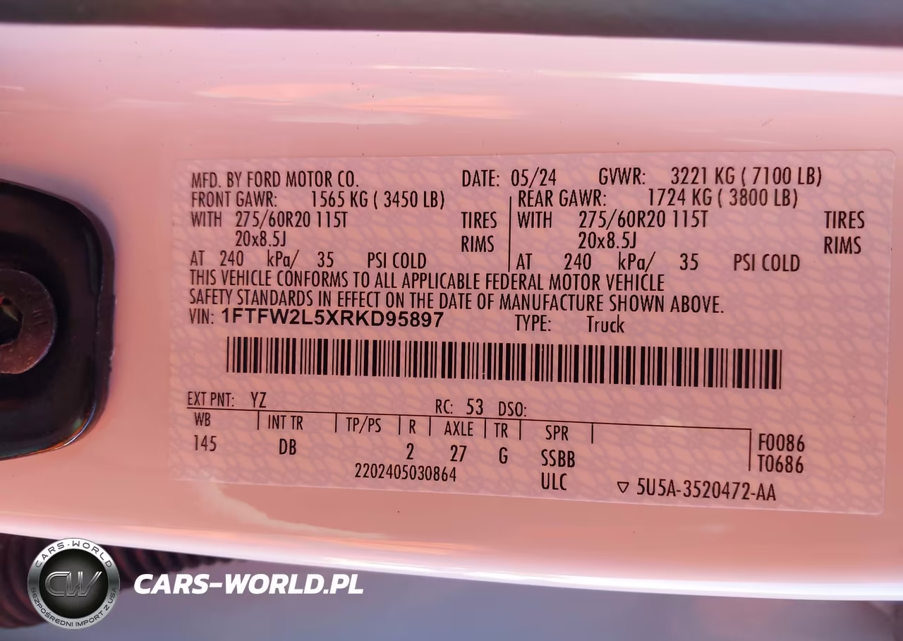 2024 Ford F-150 Stx VIN:1FTFW2L5XRKD95897 - 9