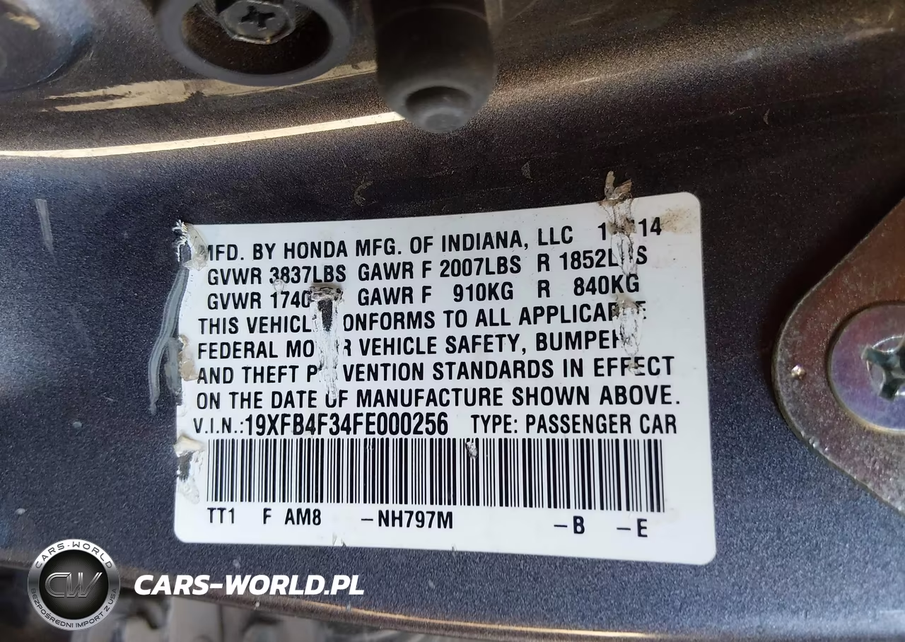 2015 Honda Civic Hybrid VIN:19XFB4F34FE000256 - 9