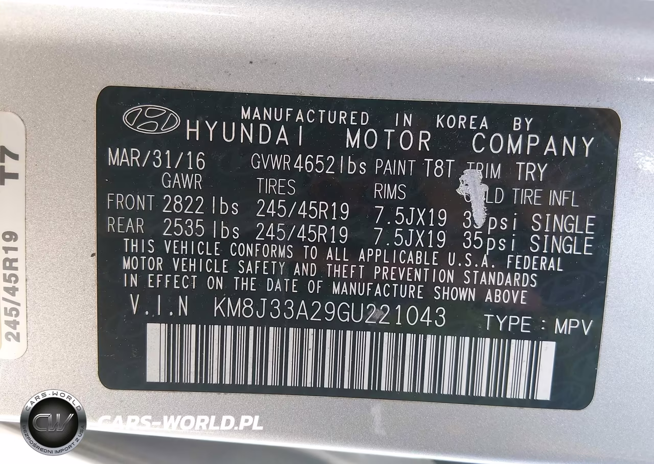 2016 Hyundai Tucson Limited VIN:KM8J33A29GU221043 - 9