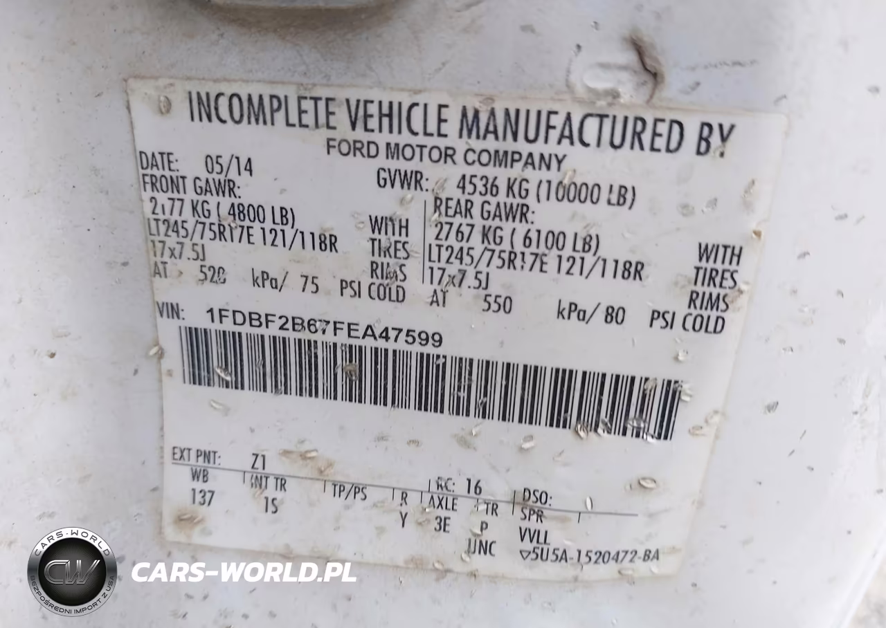 2015 Ford F-250 Xl VIN:1FDBF2B67FEA47599 - 9