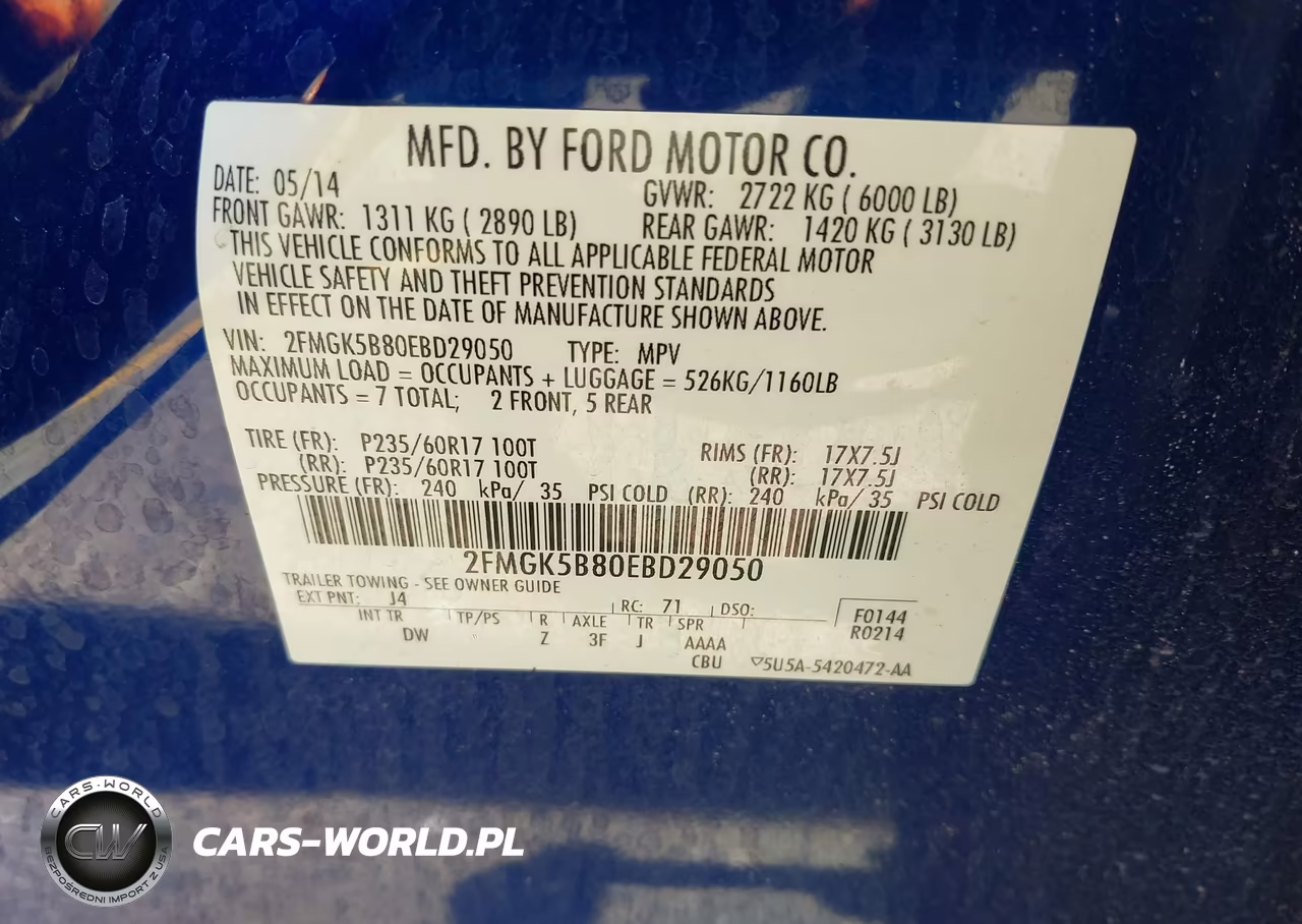 2014 Ford Flex Se VIN:2FMGK5B80EBD29050 - 9