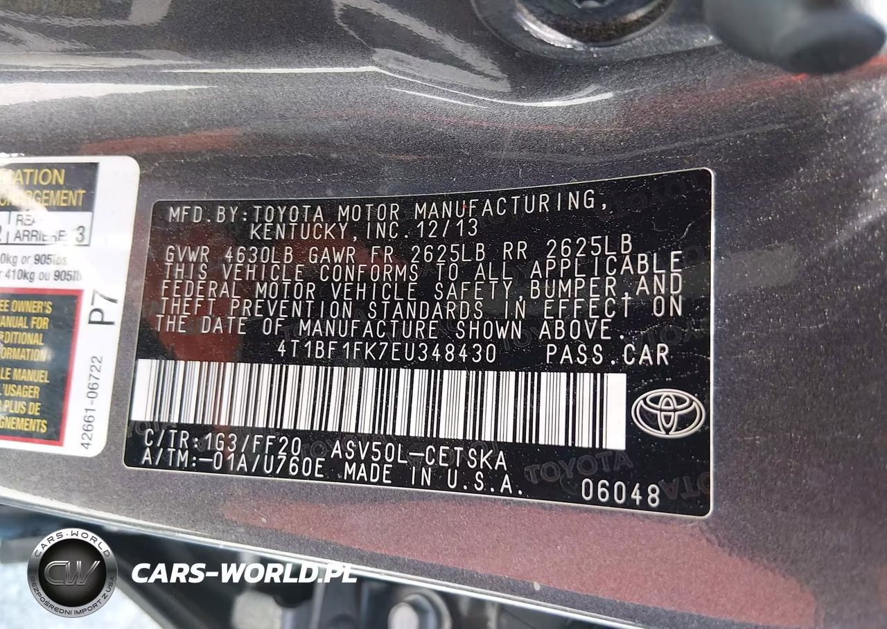 2014 Toyota Camry Se VIN:4T1BF1FK7EU348430 - 9
