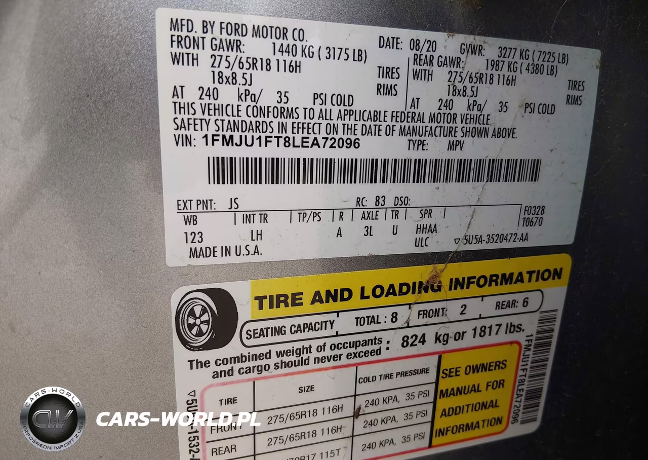 2020 Ford Expedition Xl VIN:1FMJU1FT8LEA72096 - 9