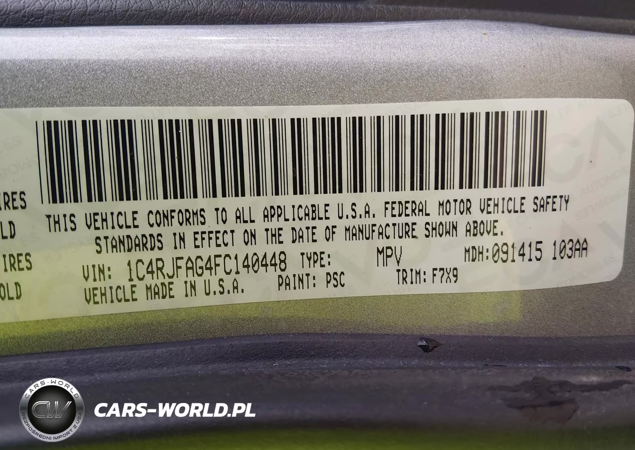 2015 Jeep Grand Cherokee Laredo VIN:1C4RJFAG4FC140448 - 9