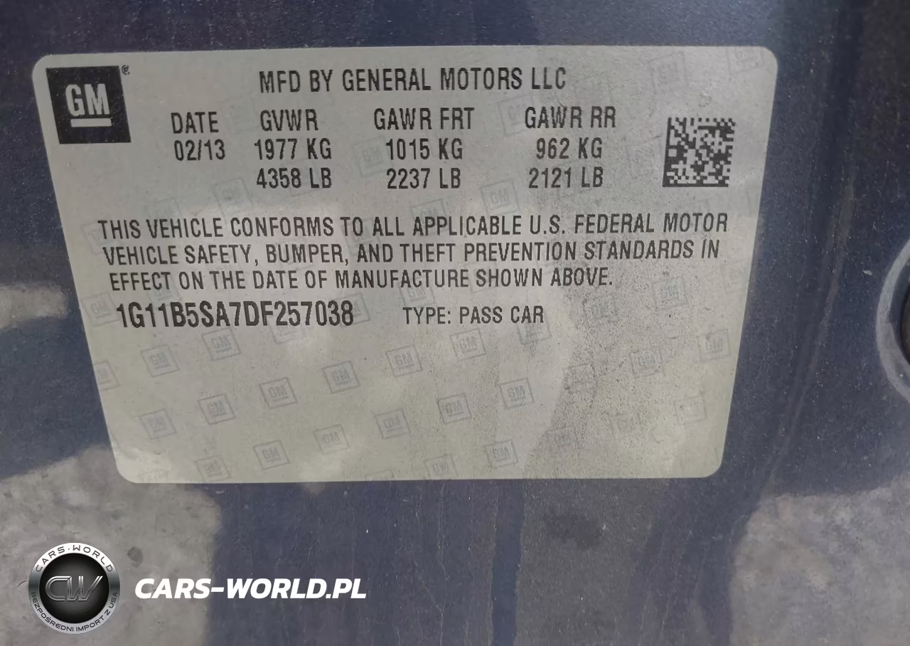 2013 Chevrolet Malibu 1Ls VIN:1G11B5SA7DF257038 - 9