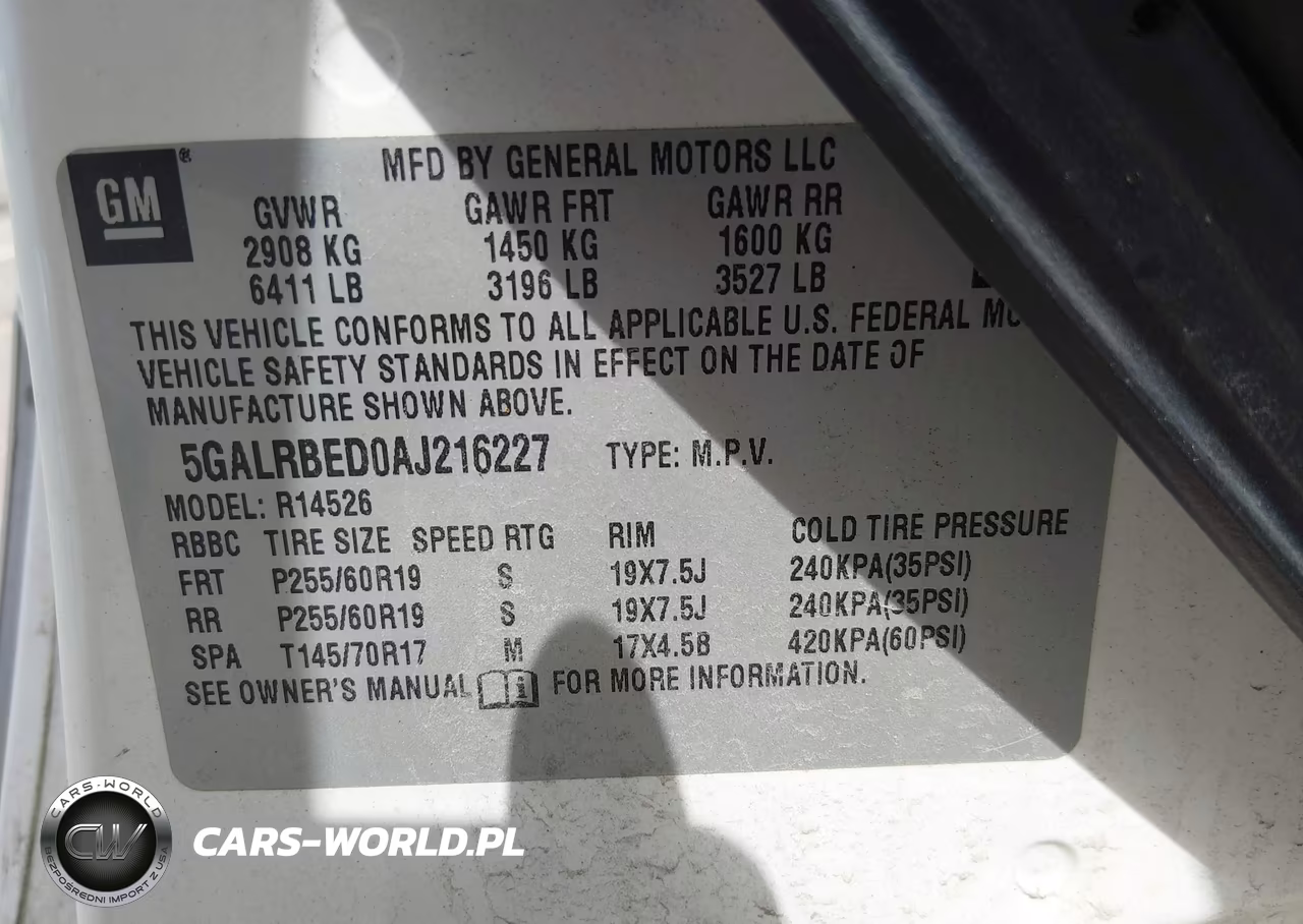 2010 Buick Enclave 1Xl VIN:5GALRBED0AJ216227 - 9