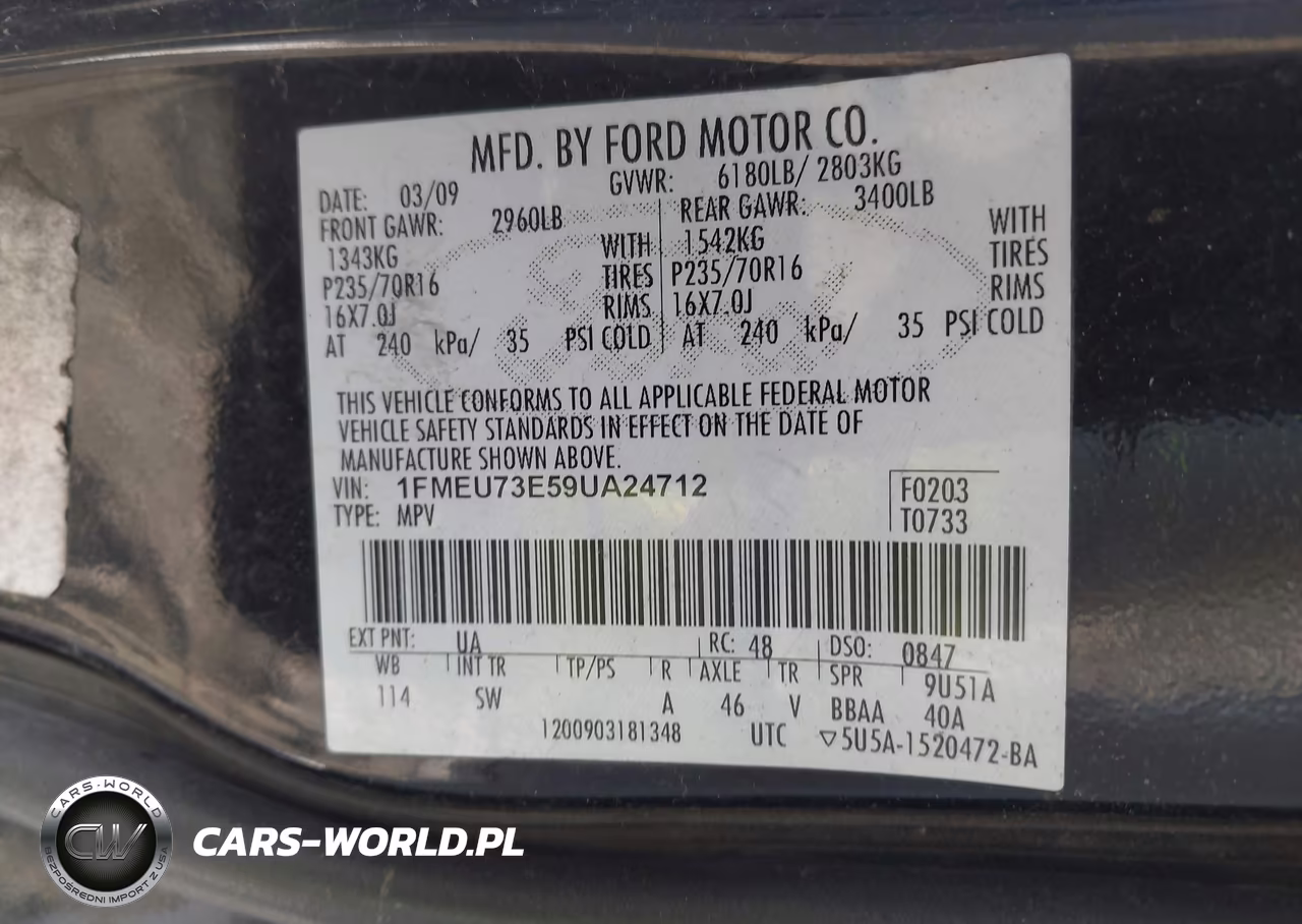 2009 Ford Explorer Xlt VIN:1FMEU73E59UA24712 - 9
