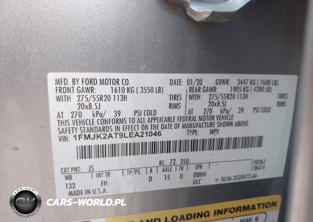 2020 Ford Expedition Limited Max VIN:1FMJK2AT9LEA21046 - 9
