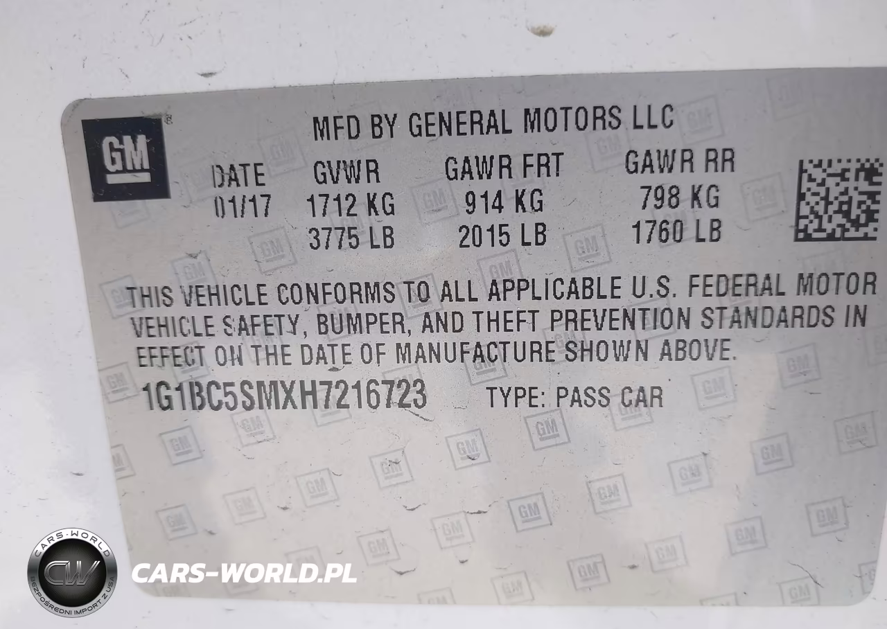 2017 Chevrolet Cruze Ls Auto VIN:1G1BC5SMXH7216723 - 9