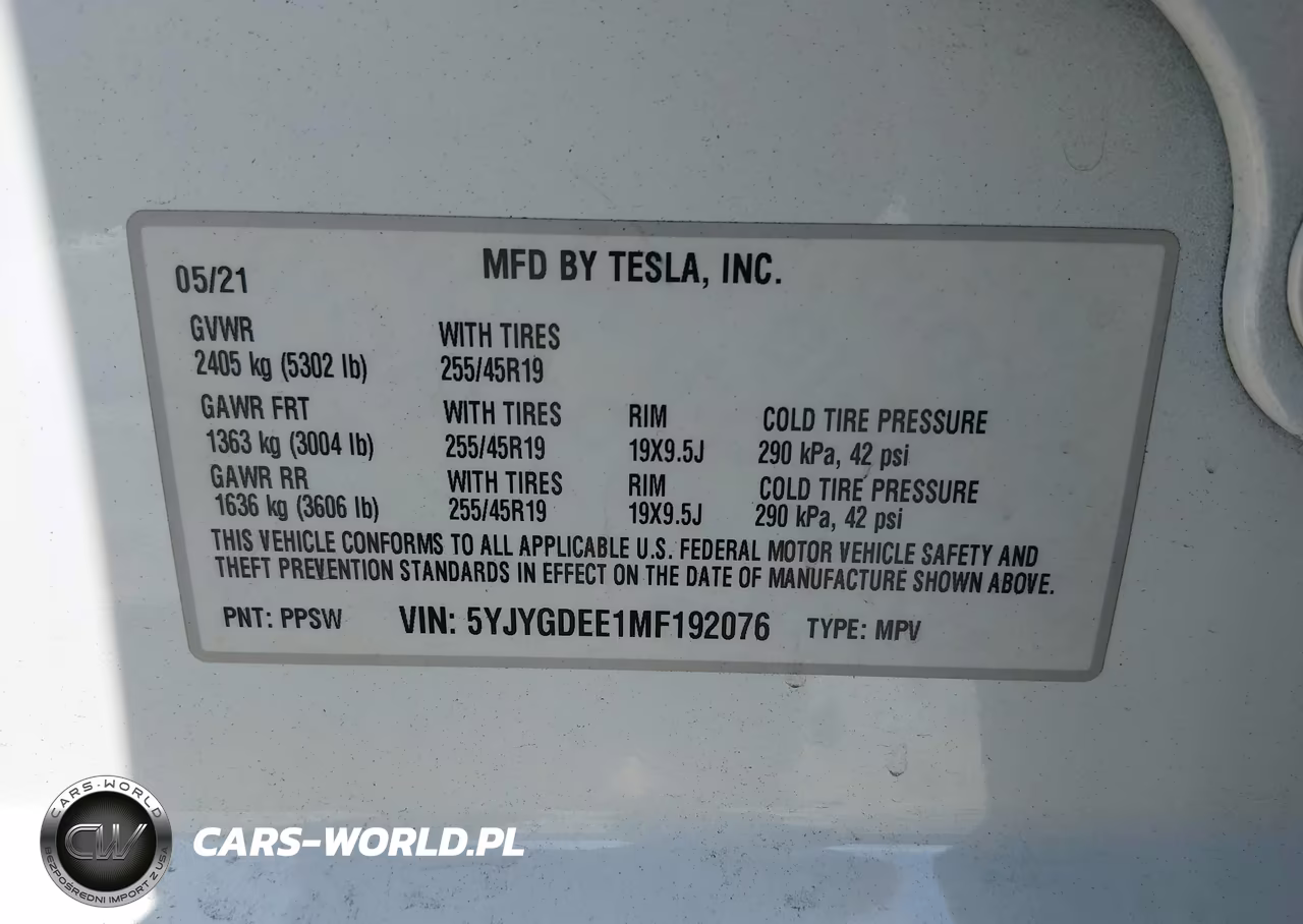 2021 Tesla Model Y Long Range Dual Motor All-Wheel Drive VIN:5YJYGDEE1MF192076 - 9