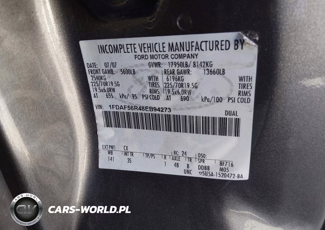 2008 Ford F-550 Chassis Xl-Xlt VIN:1FDAF56R48EB94273 - 8