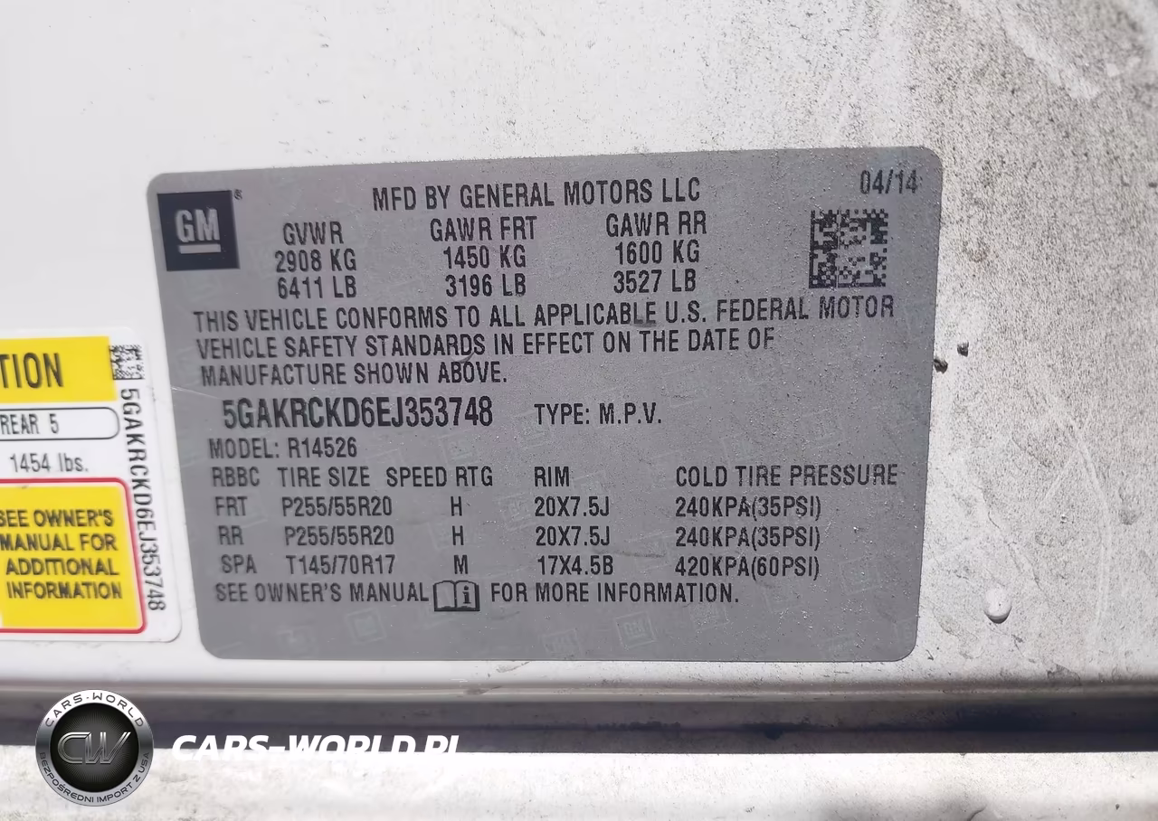 2014 Buick Enclave Premium VIN:5GAKRCKD6EJ353748 - 9