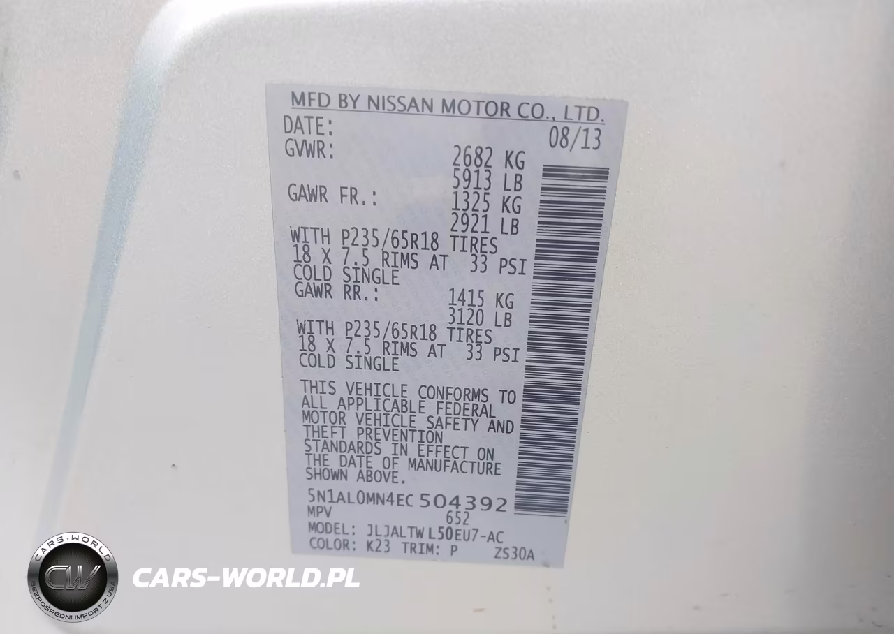 2014 Infiniti Qx60 VIN:5N1AL0MN4EC504392 - 9