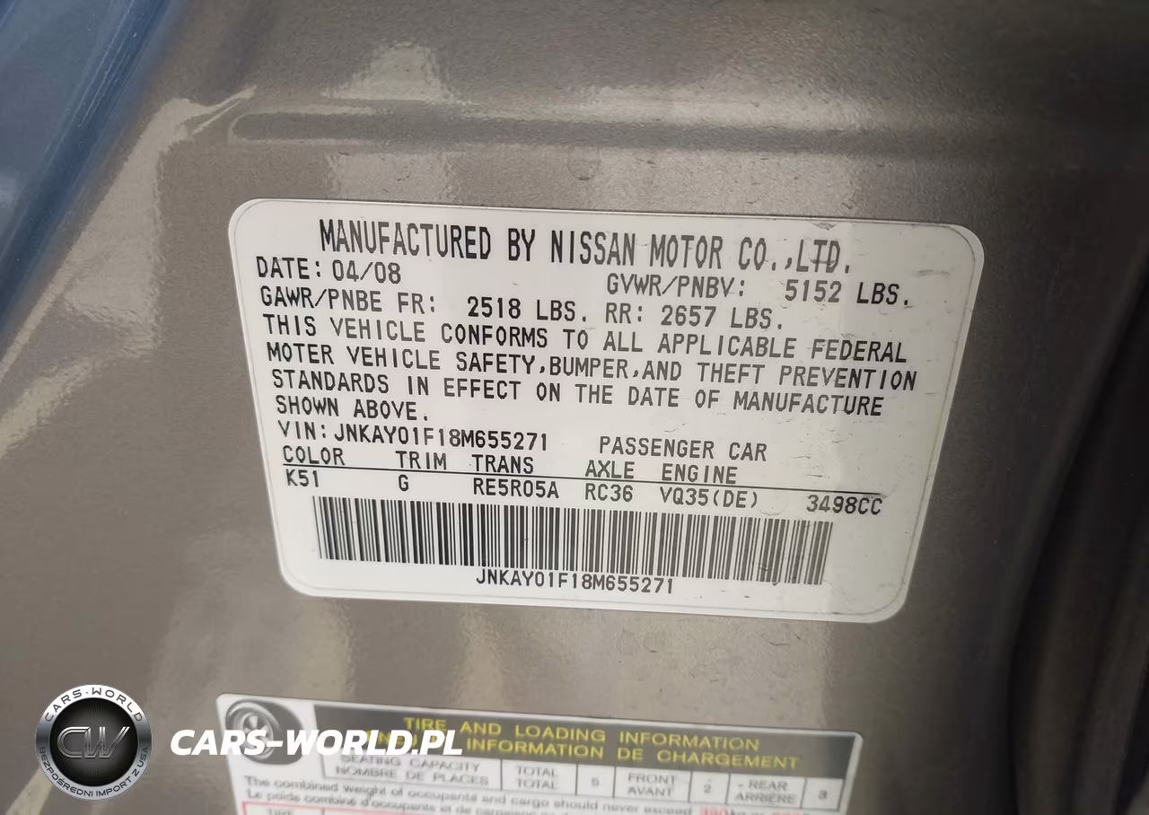 2008 Infiniti M35X VIN:JNKAY01F18M655271 - 9