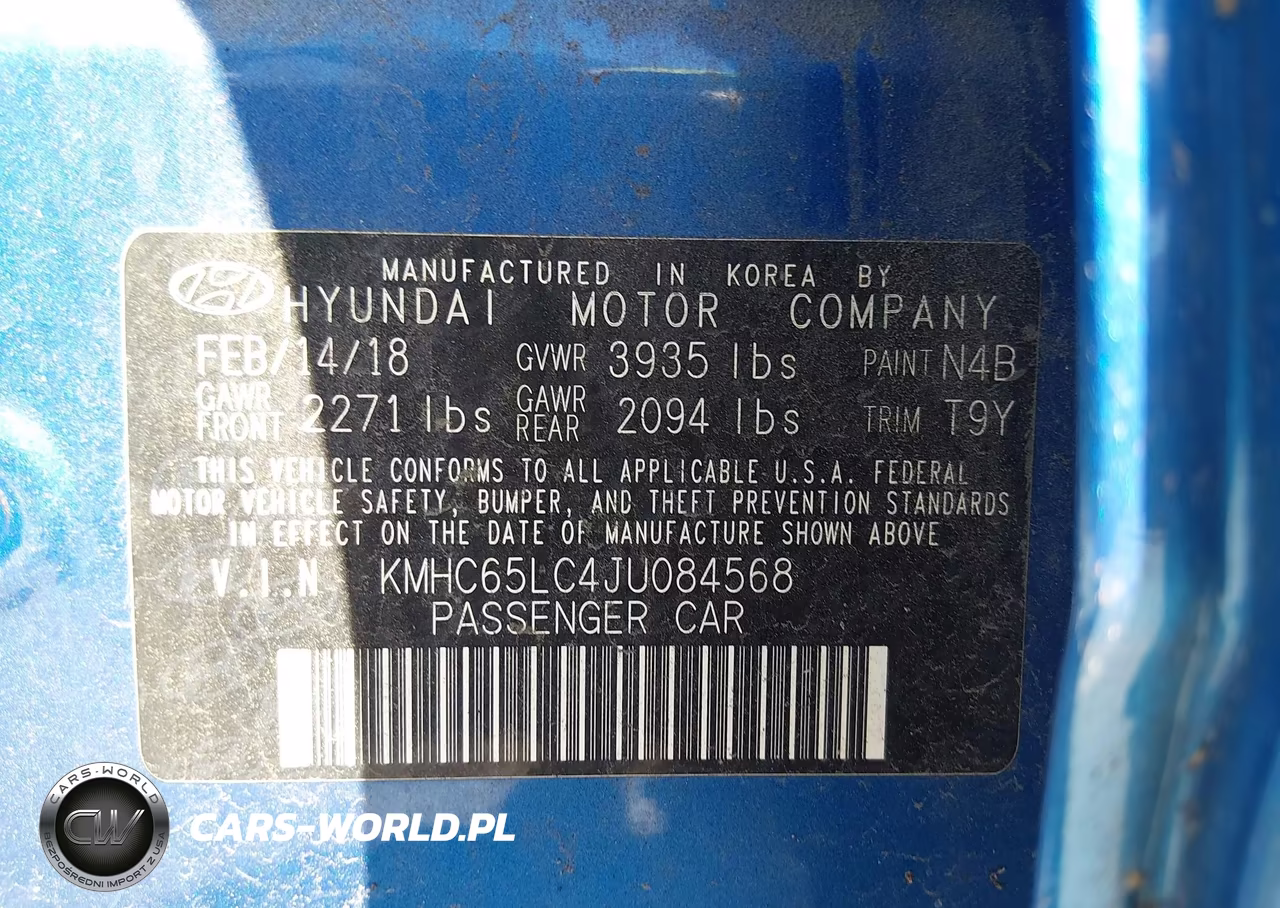 2018 Hyundai Ioniq Hybrid Blue VIN:KMHC65LC4JU084568 - 9