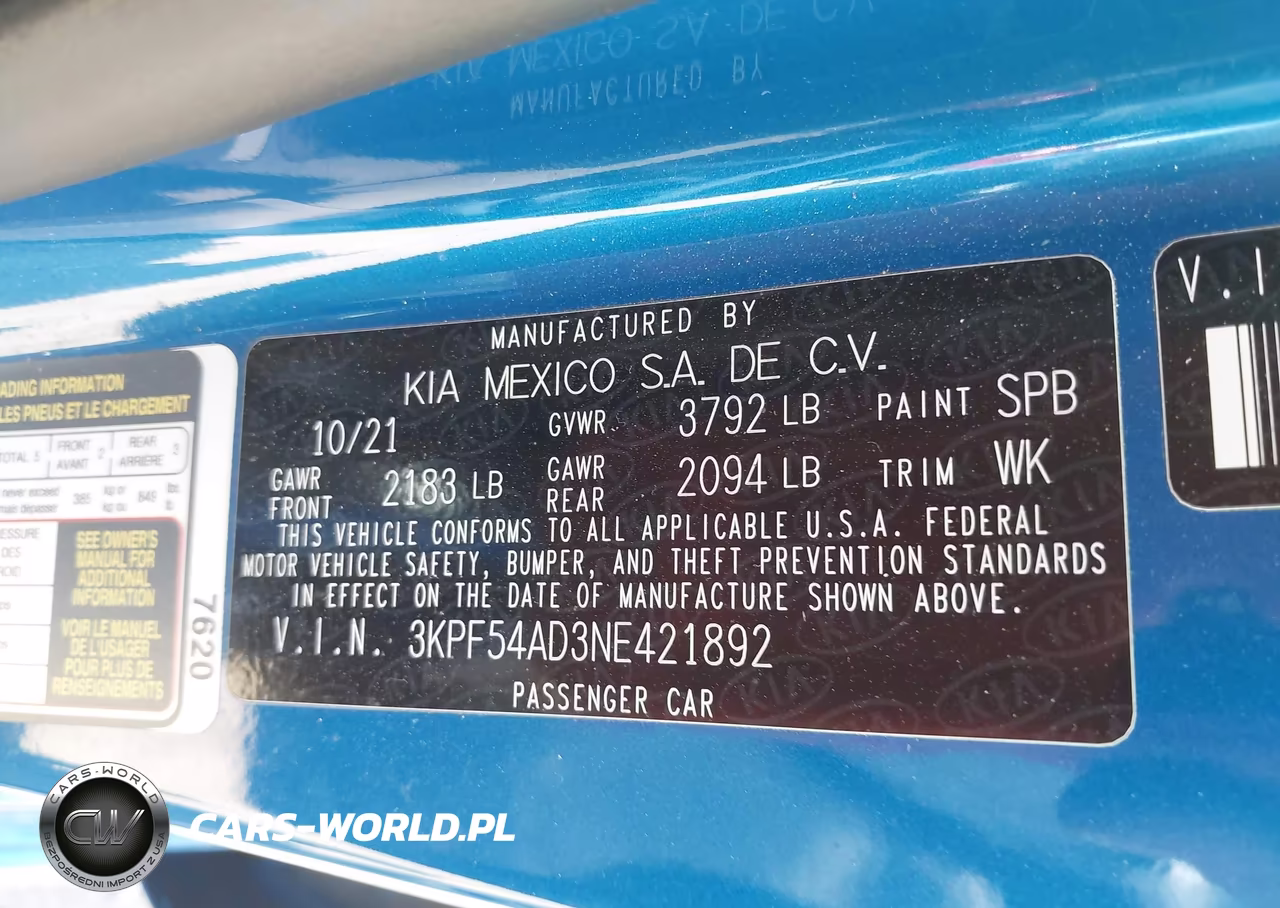2022 Kia Forte Gt-Line VIN:3KPF54AD3NE421892 - 9