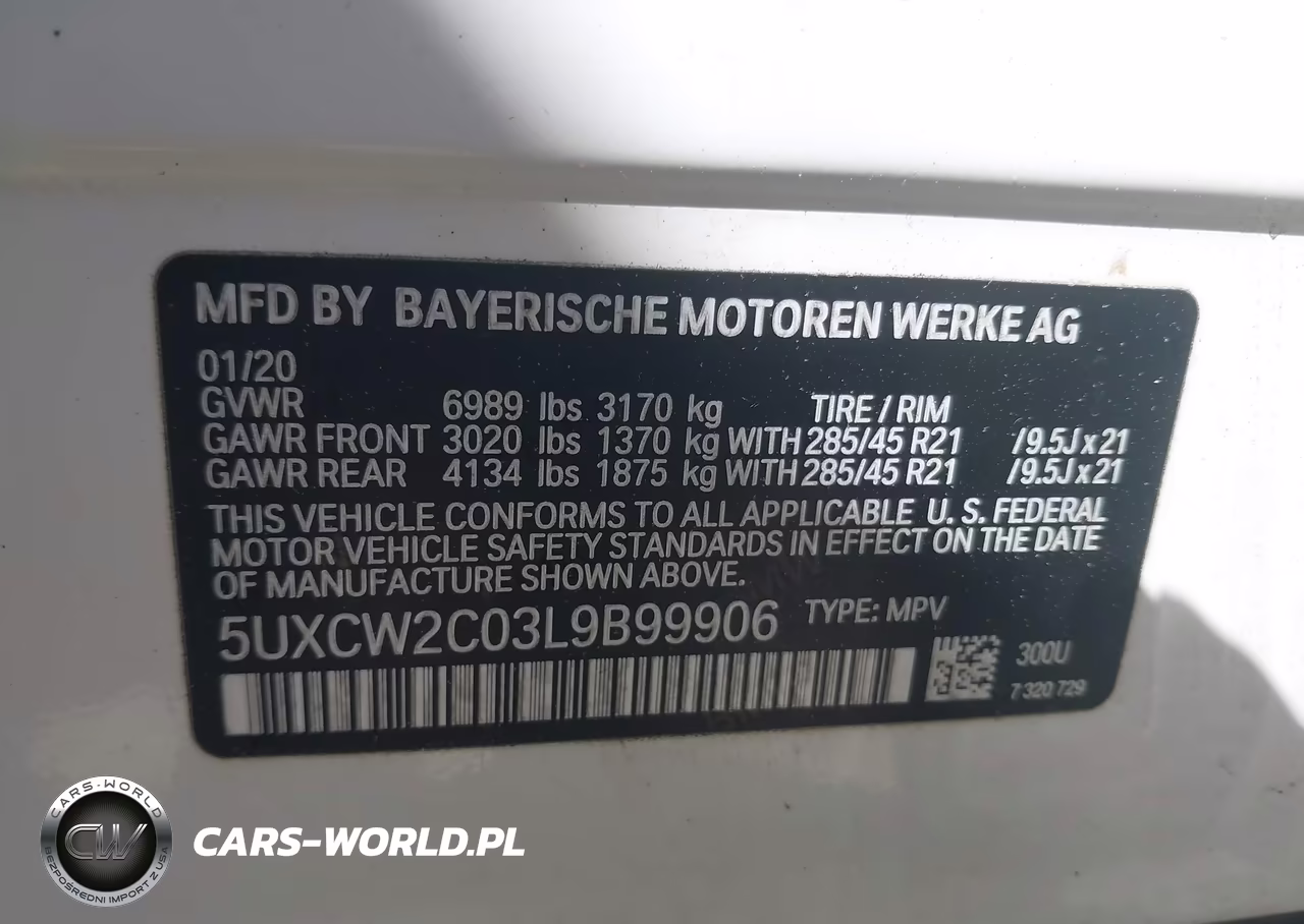 2020 BMW X7 xDrive40I VIN:5UXCW2C03L9B99906 - 9