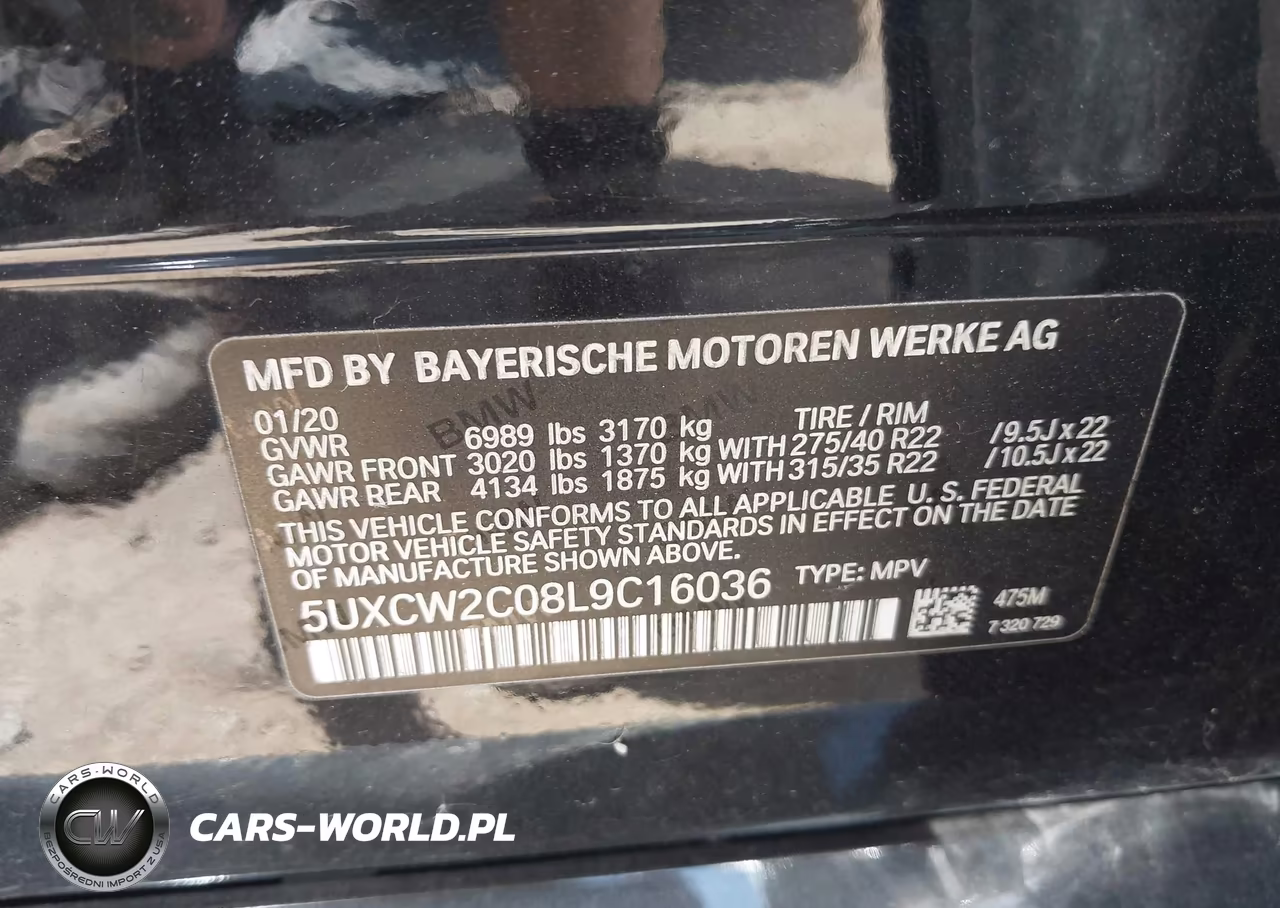 2020 BMW X7 xDrive40I VIN:5UXCW2C08L9C16036 - 9