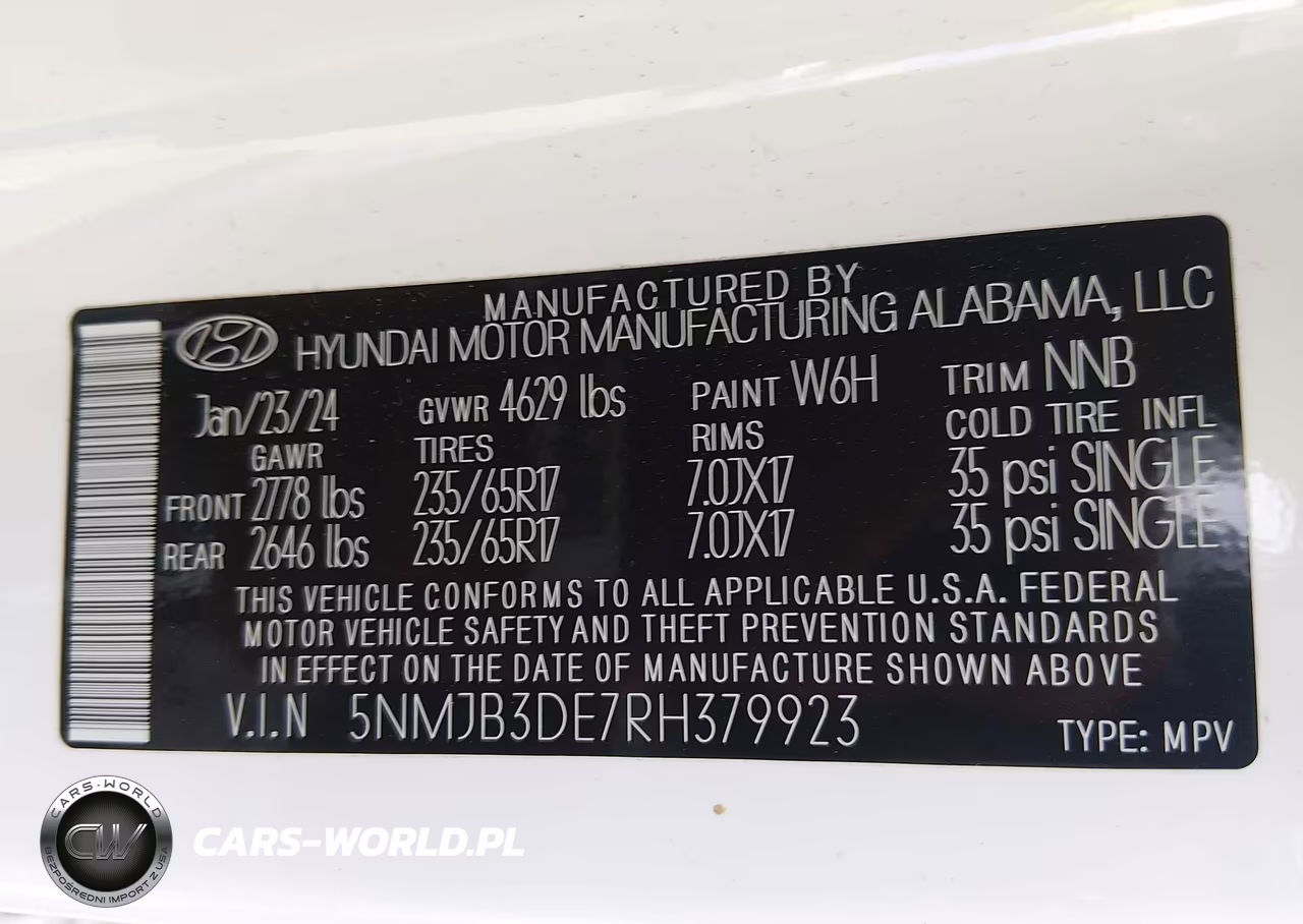 2024 Hyundai Tucson Sel VIN:5NMJB3DE7RH379923 - 9