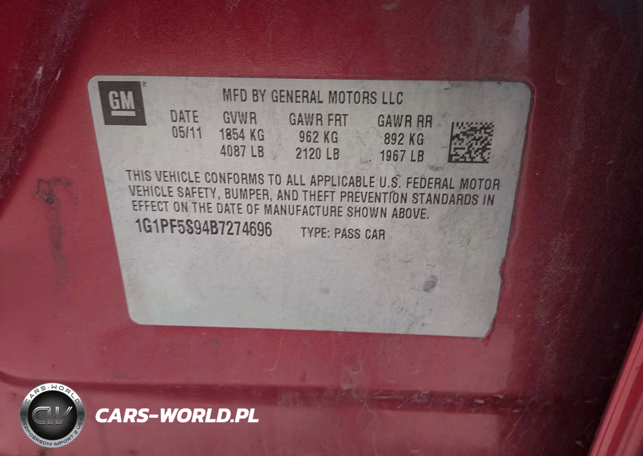 2011 Chevrolet Cruze 1Lt VIN:1G1PF5S94B7274696 - 9