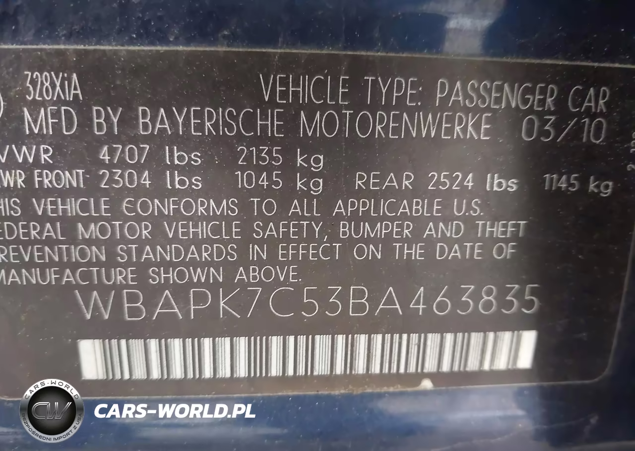 2011 BMW 328I xDrive VIN:WBAPK7C53BA463835 - 9