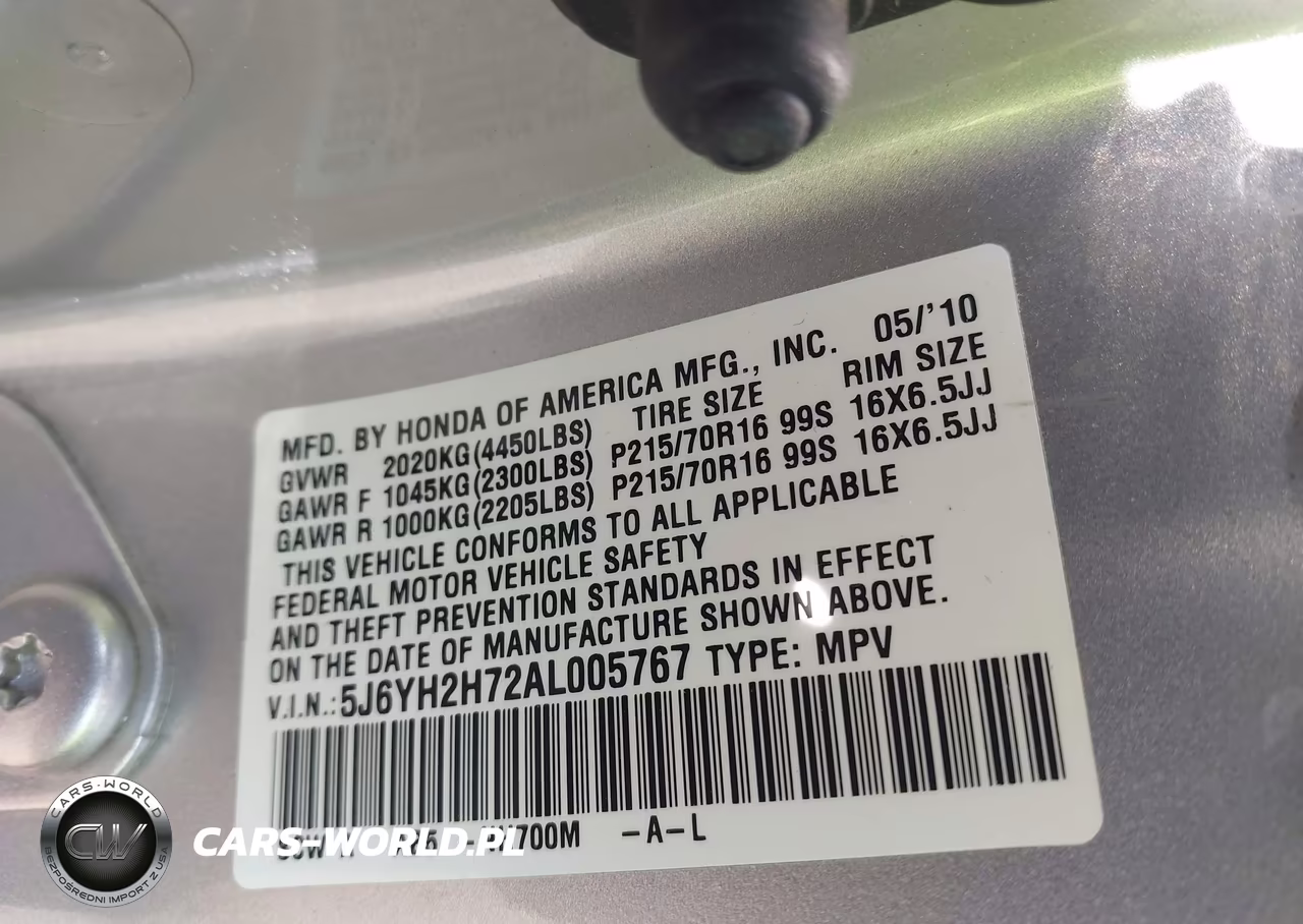 2010 Honda Element Ex VIN:5J6YH2H72AL005767 - 9