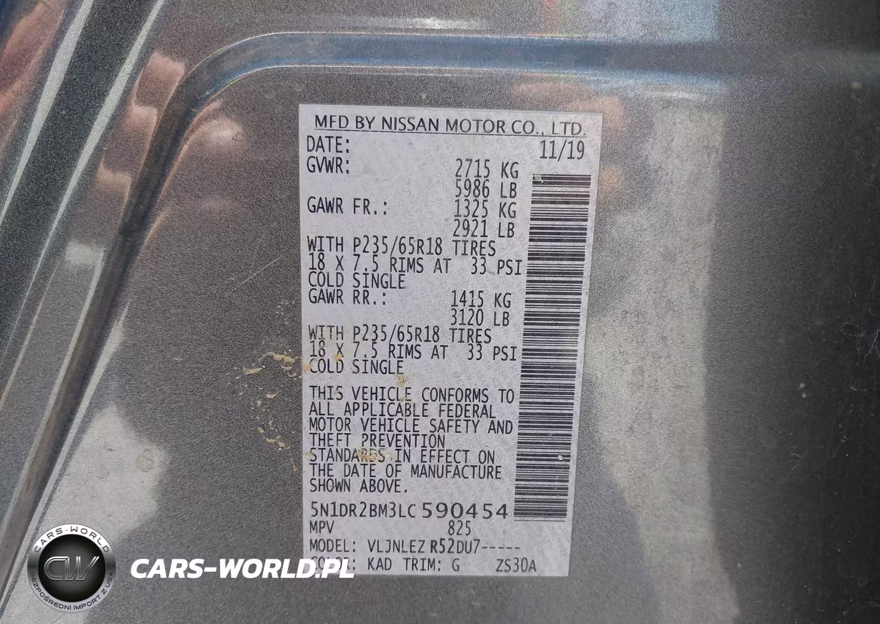 2020 Nissan Pathfinder Sv 4Wd VIN:5N1DR2BM3LC590454 - 9