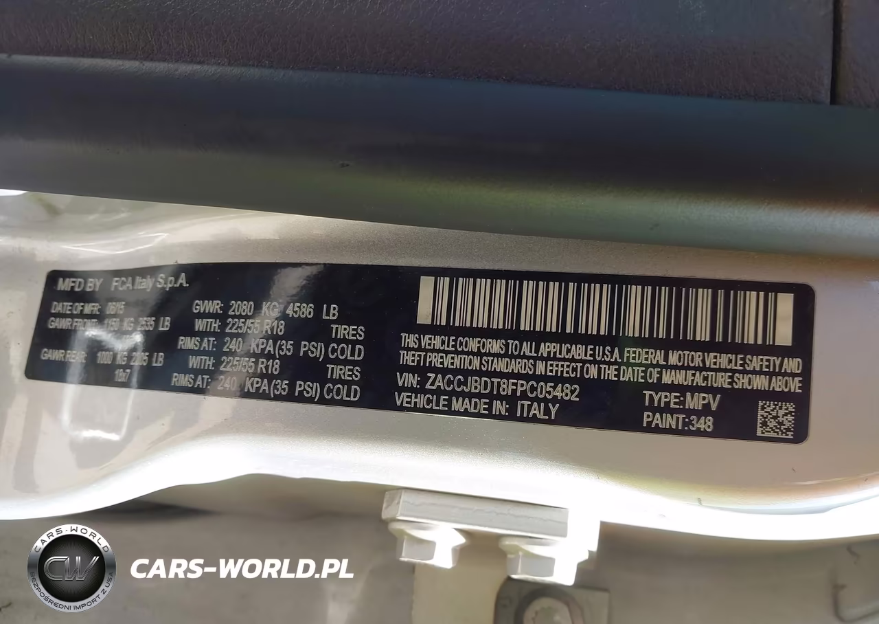 2015 Jeep Renegade Limited VIN:ZACCJBDT8FPC05482 - 9