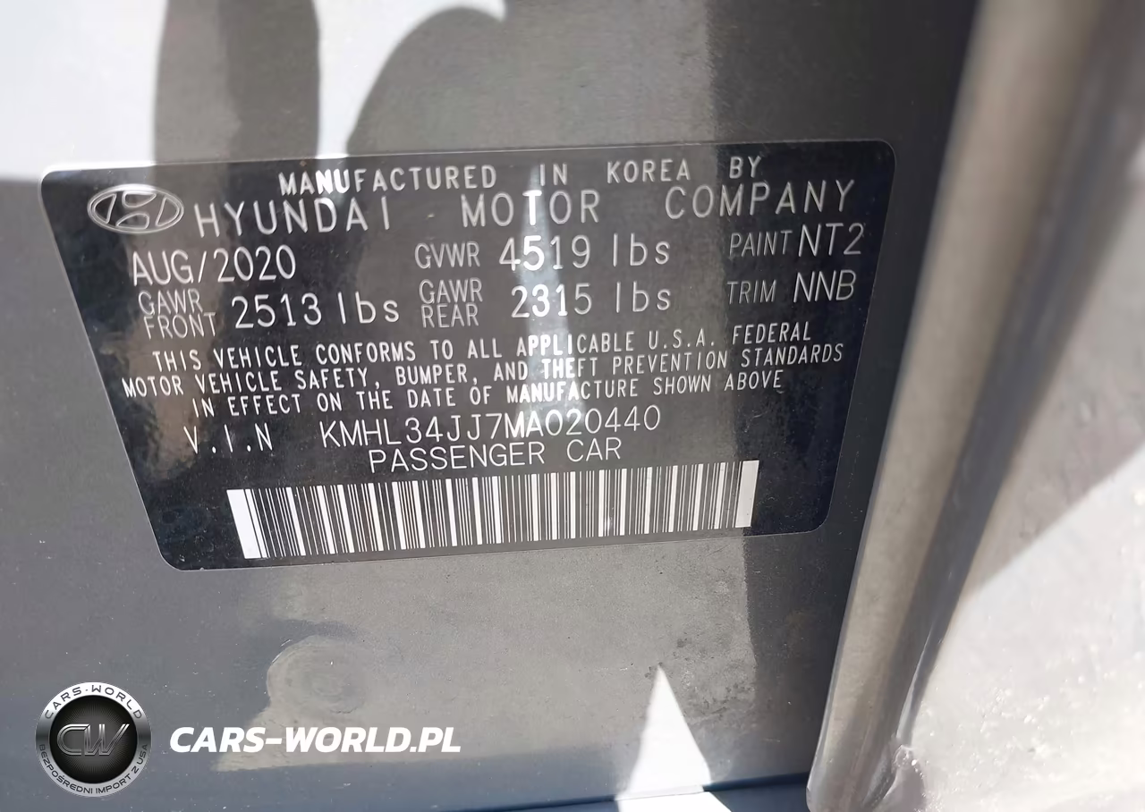 2021 Hyundai Sonata Sel VIN:KMHL34JJ7MA020440 - 9
