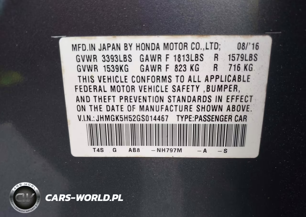 2016 Honda Fit Lx VIN:JHMGK5H52GS014467 - 9