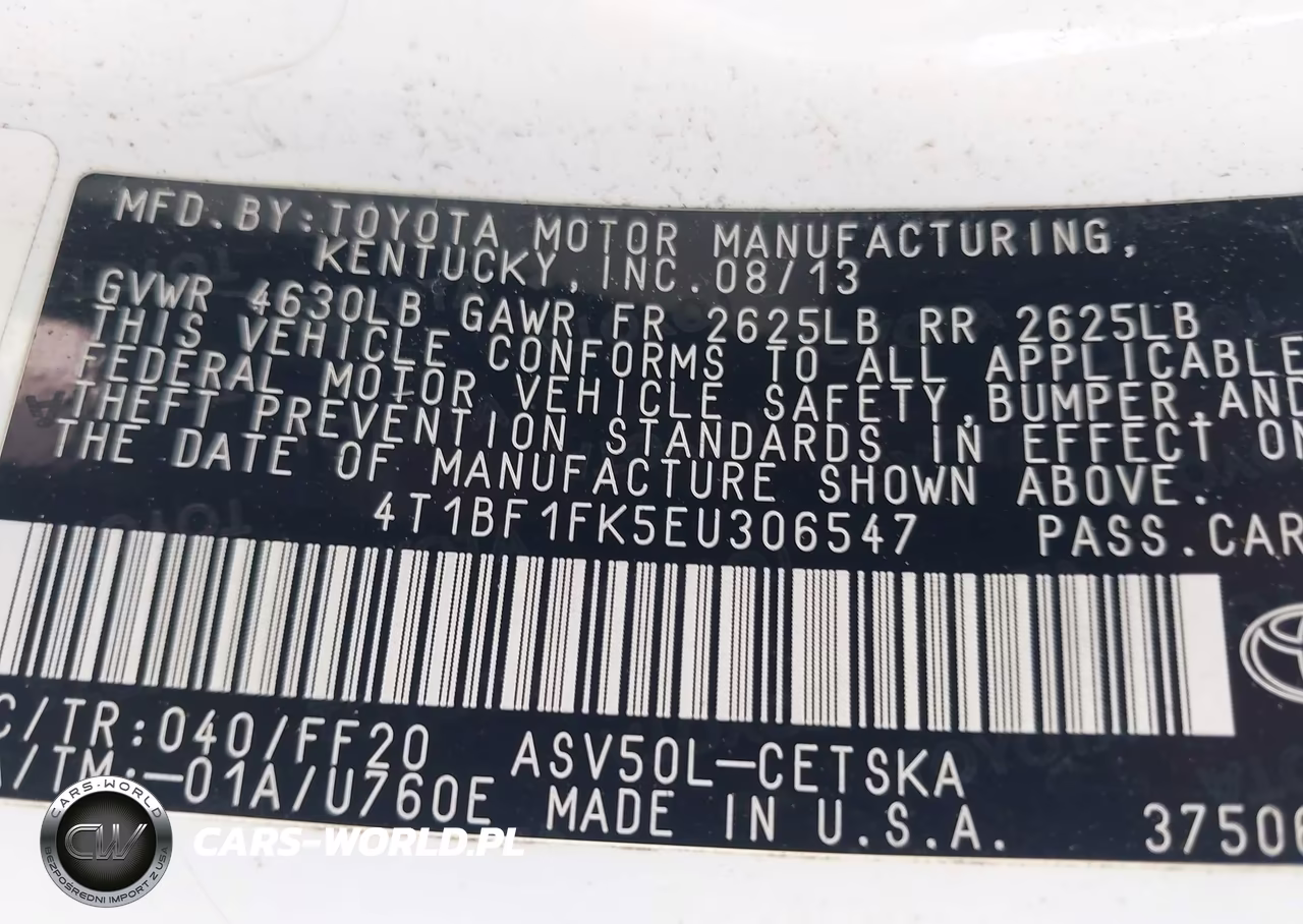 2014 Toyota Camry Se VIN:4T1BF1FK5EU306547 - 9