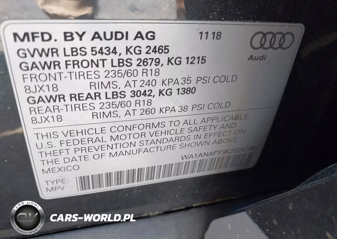 2019 Audi Q5 45 Premium VIN:WA1ANAFY3K2026246 - 9