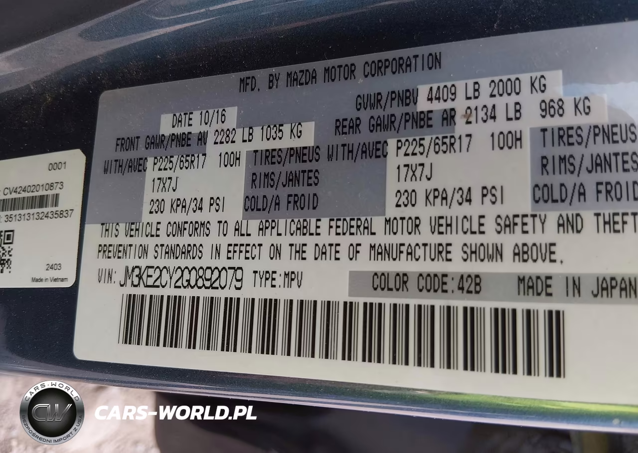 2016 Mazda Cx-5 Touring VIN:JM3KE2CY2G0892079 - 9