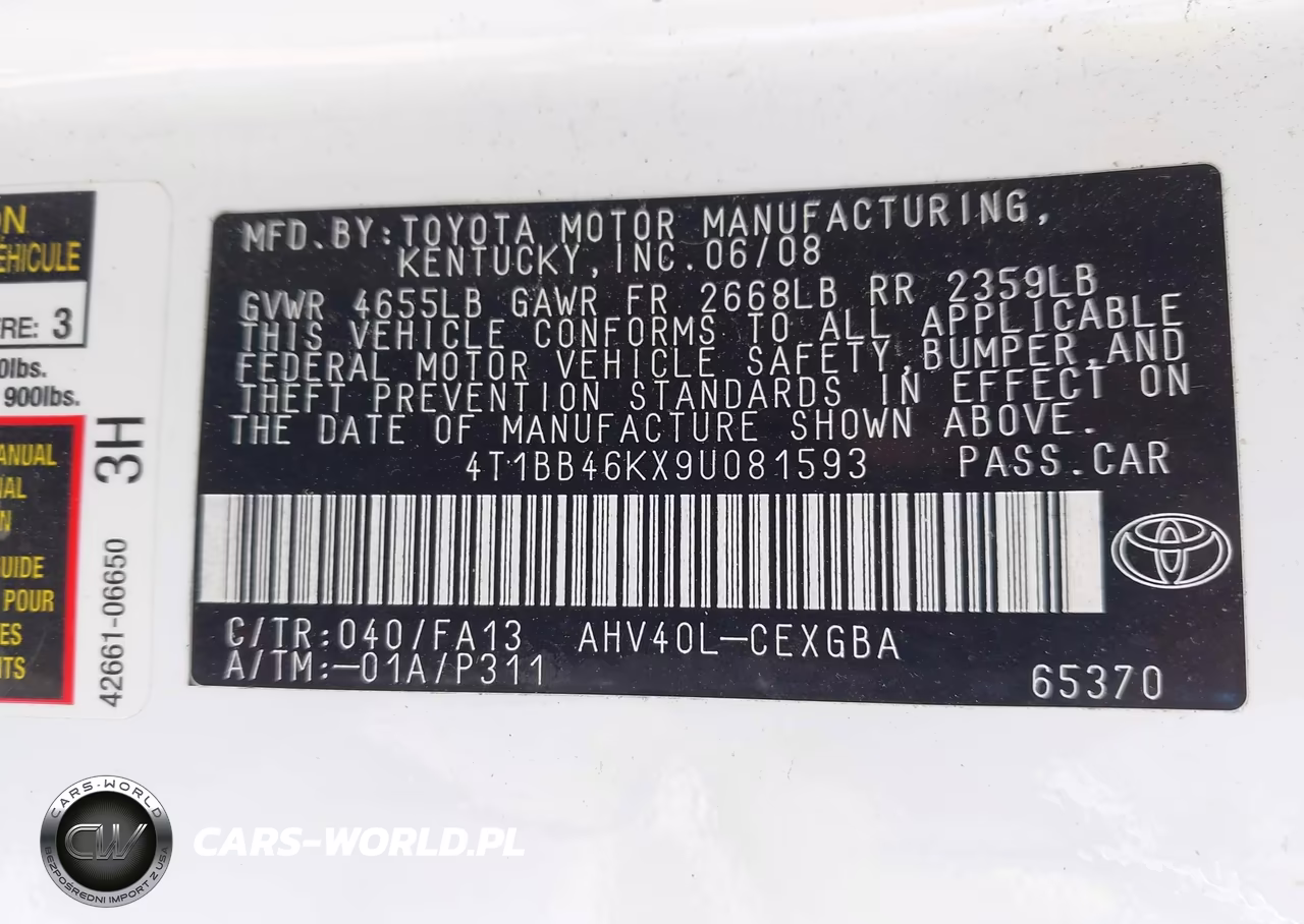 2009 Toyota Camry Hybrid VIN:4T1BB46KX9U081593 - 9