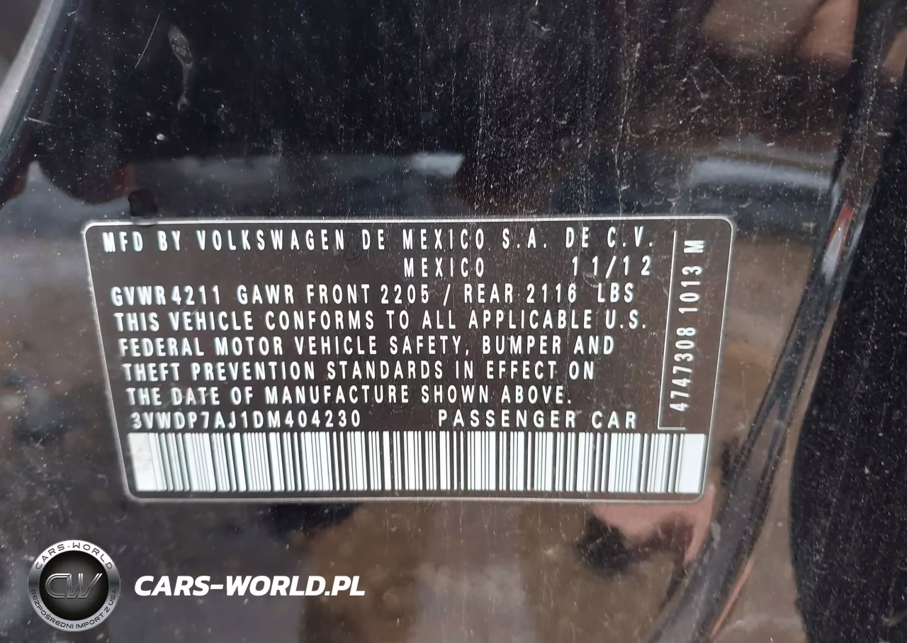2013 Volkswagen Jetta 2.5L Se VIN:3VWDP7AJ1DM404230 - 9