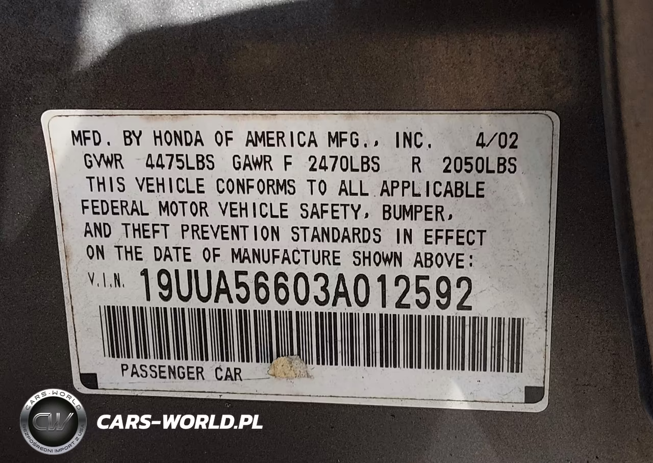 2003 Acura Tl 3.2 VIN:19UUA56603A012592 - 9