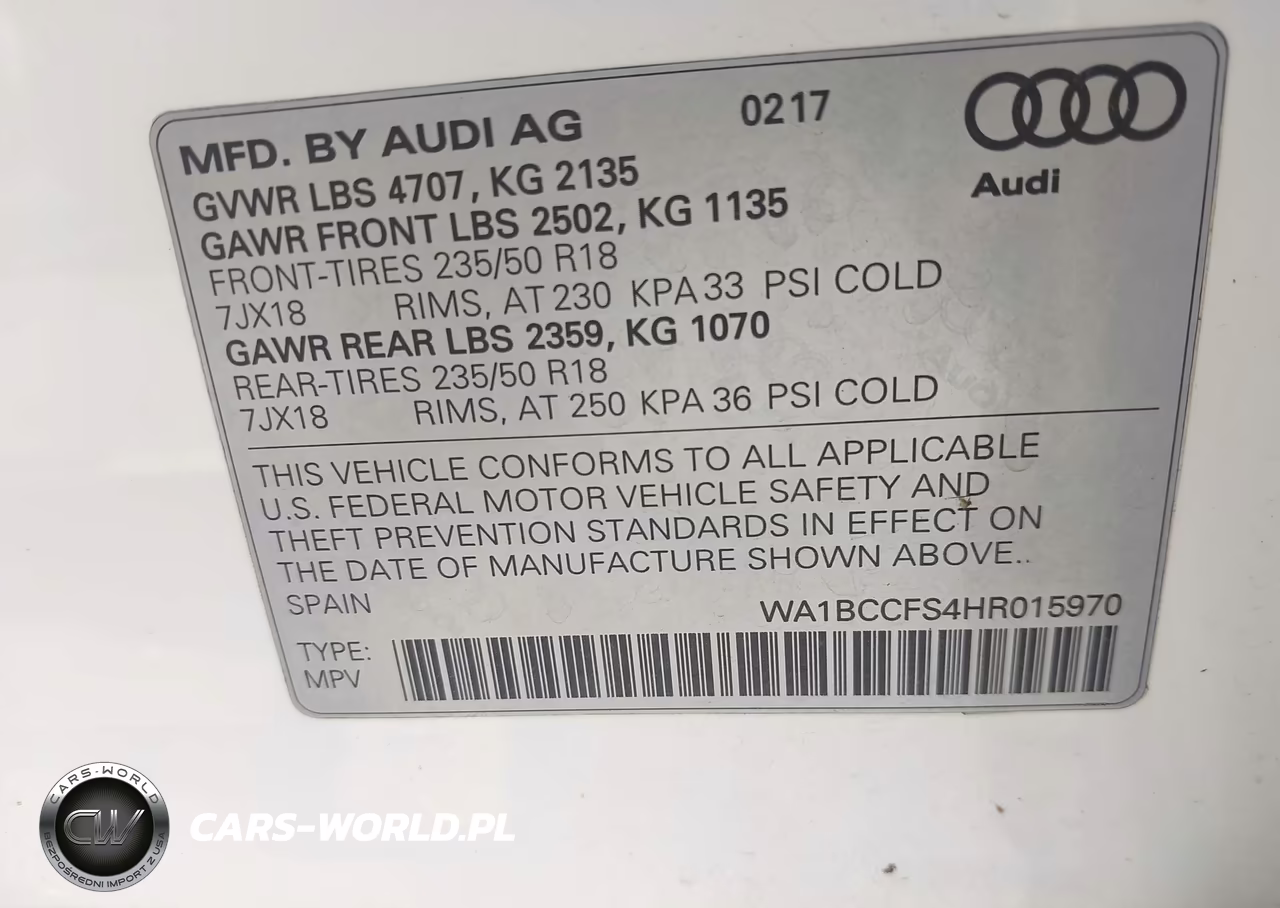 2017 Audi Q3 2.0T Premium VIN:WA1BCCFS4HR015970 - 9