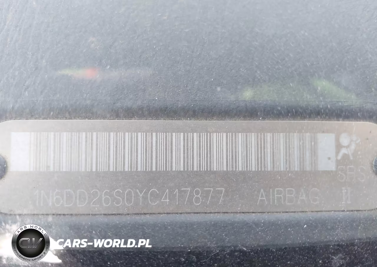 2000 Nissan Frontier Xe VIN:1N6DD26S0YC417877 - 9