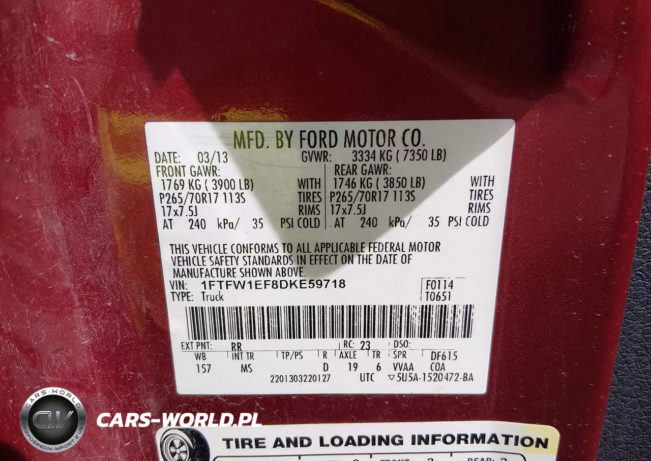 2013 Ford F-150 Xlt VIN:1FTFW1EF8DKE59718 - 9